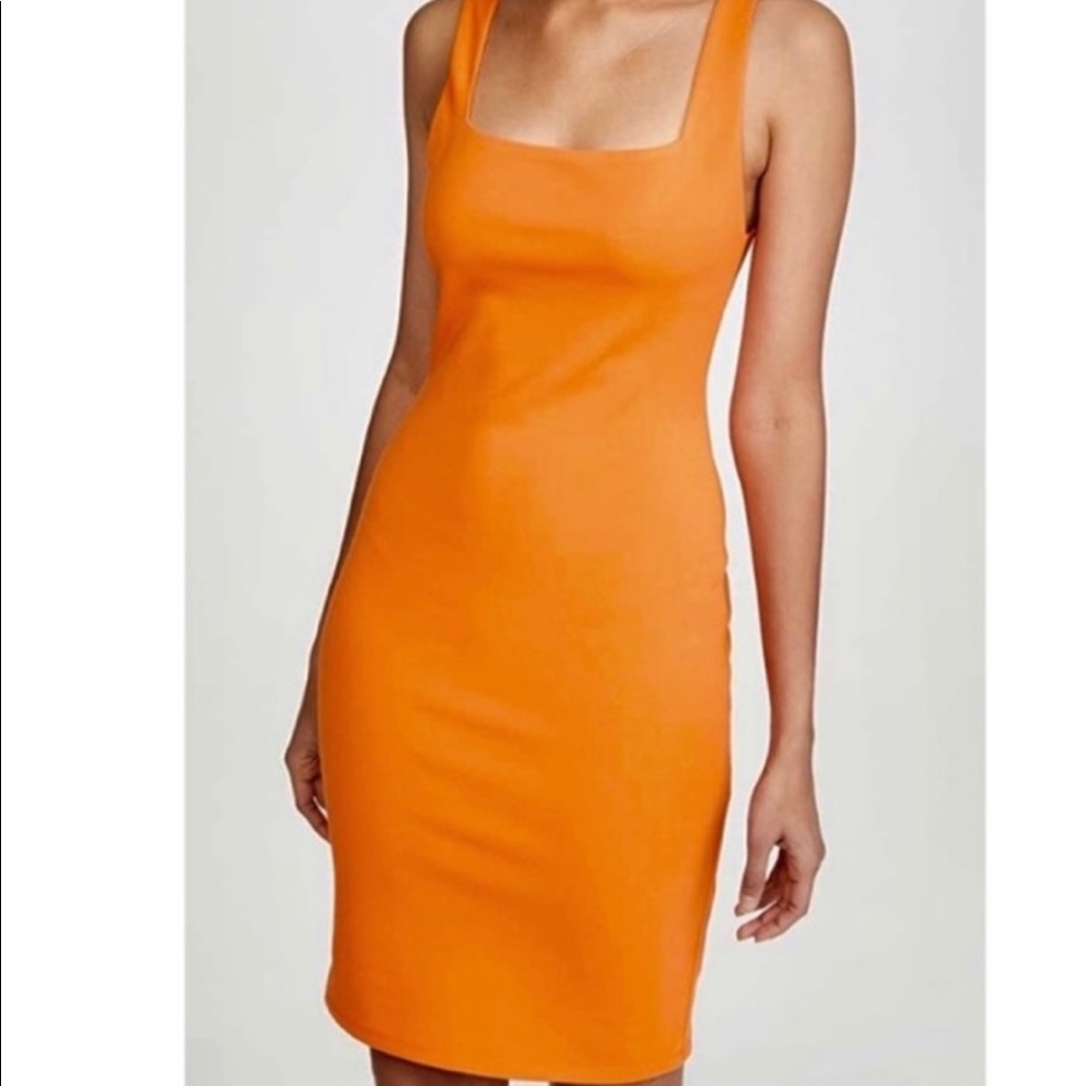 Alice & Olivia - Bright Orange Addie Dress